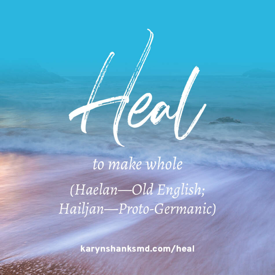Heal: to make whole - Karyn Shanks MD